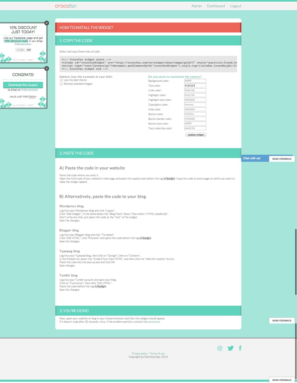 Install-the-widget flow