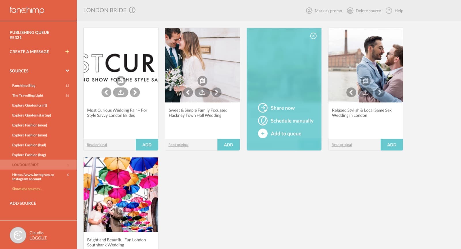 Adding a post to the queue