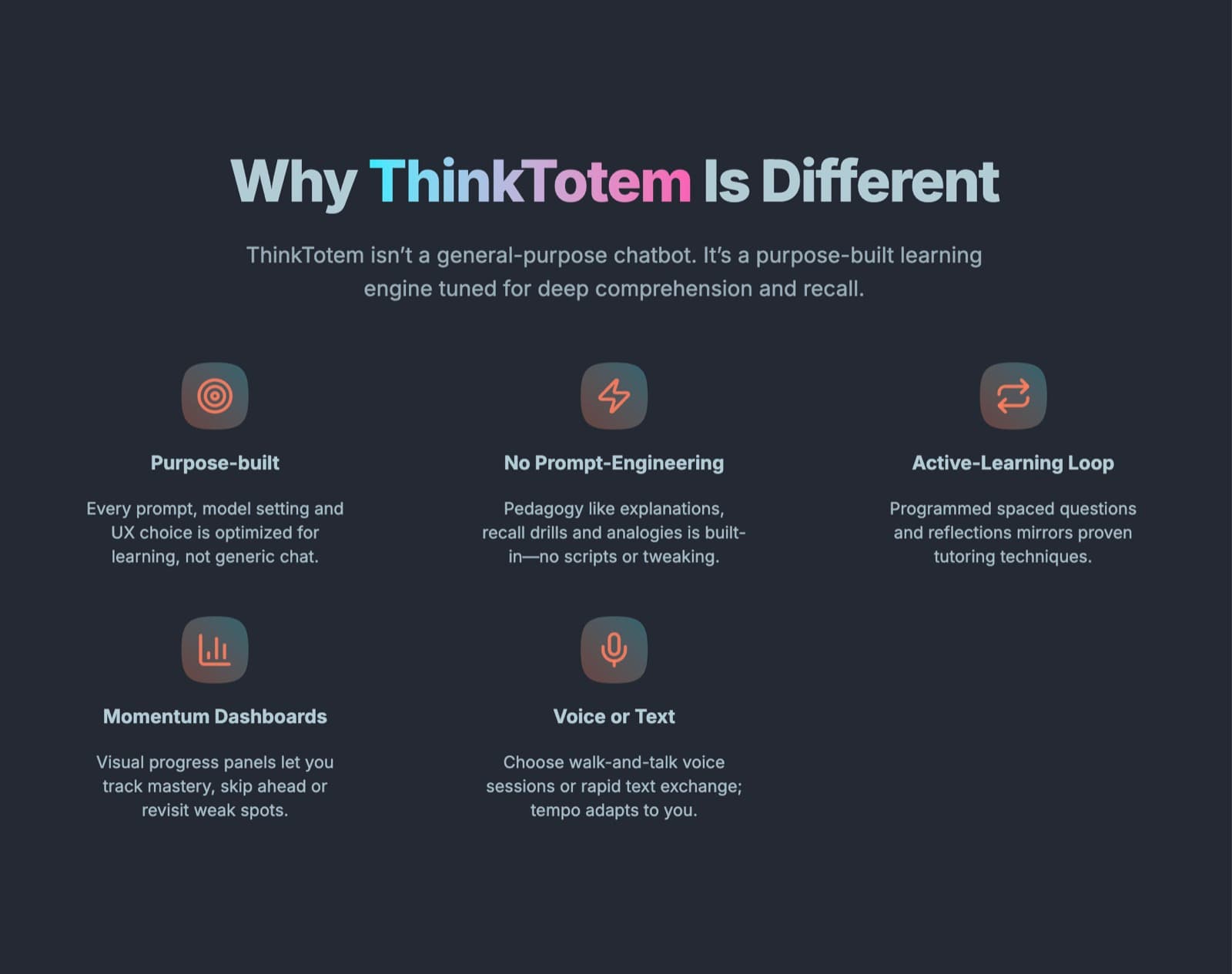 How ThinkTotem is different from a summary
